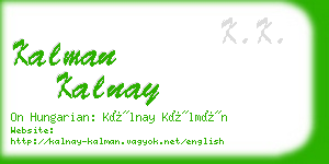 kalman kalnay business card